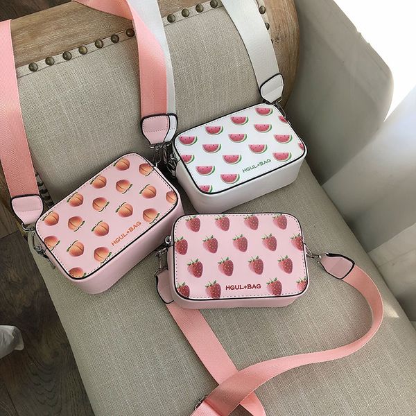

crossbody bags for women 2020 cute fruit shoulder messenger bag girls summer waterproof square fashion sweet bag