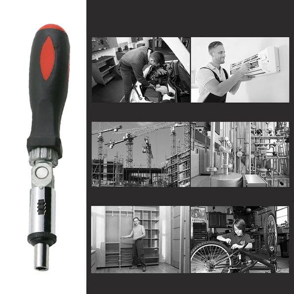 

t-type ratchet screwdriver 6.35mm rotary forward reverse quick bolt driver batch 180 degree rotation for multiple angles