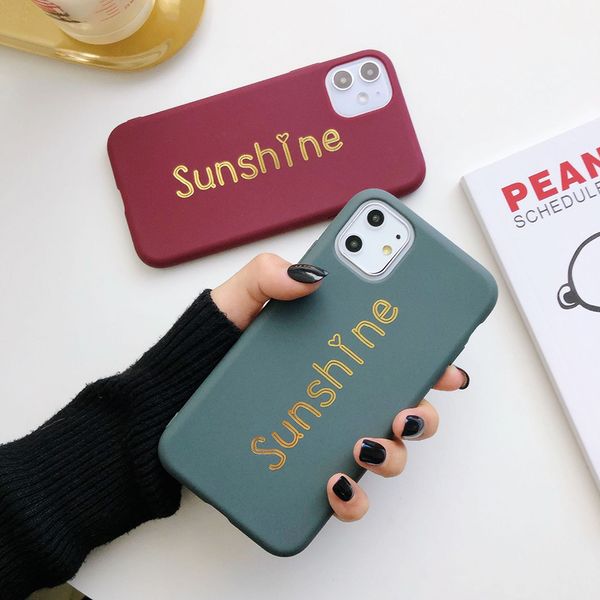 

для iphone 11 pro phone case xs max xr hot stamping english 6 7 8 x plus матовый силиконовый мягкий чехлы для мобильных телефонов