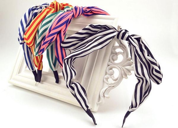 

200pcs floral bow hair hoop fashion wave point ear hair accessories, Slivery;white