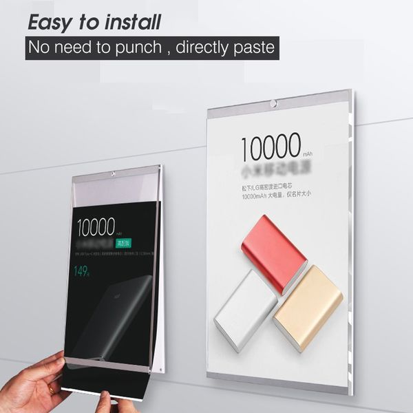 

a3 wall mount self-adhesive magnetic acrylic paper p picture poster display menu sign holder board frame school accessories