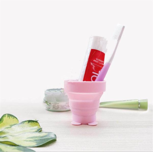 

170ml outdoor camping travel collapsible retractable cups tableware telescopic cup portable silicone folding cup 5 colors dhl an2785
