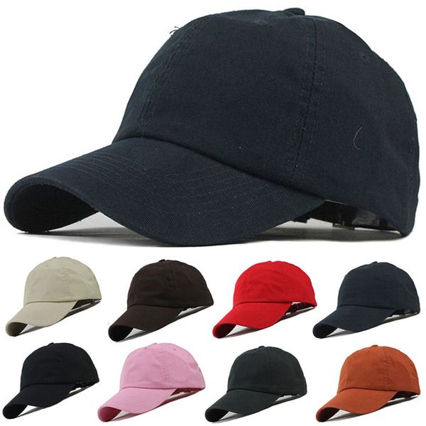 

fashion new woman man outdoor cotton solid brief baseball caps adjustable hat sunhat adjustable caps #4f10, Blue;gray