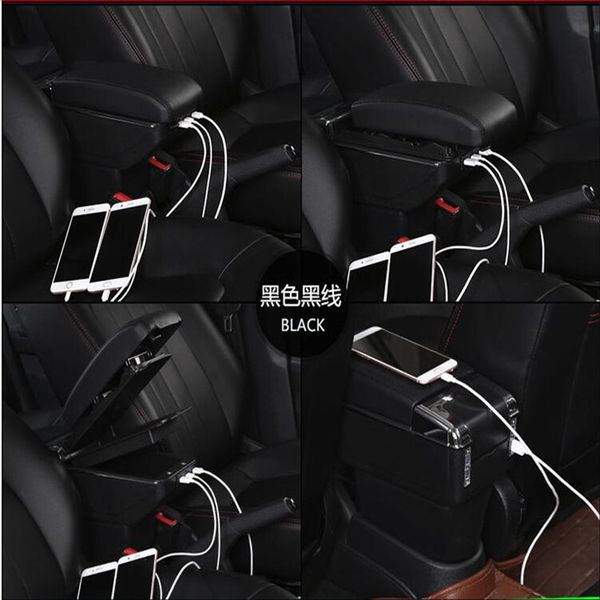 

for seat ibiza armrest box central store content storage box seat armrest with cup holder ashtray usb interface car parts