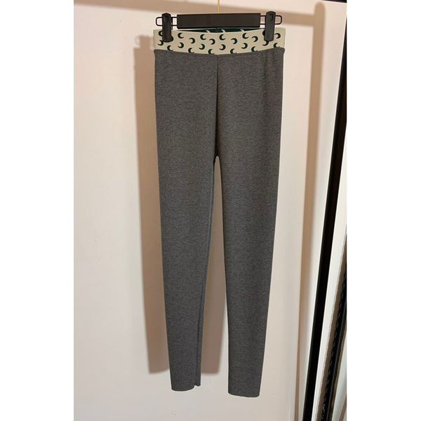 

11.9 autumn winter new moon print elastic waist slim leggings ankle-length small feet trousers, Black