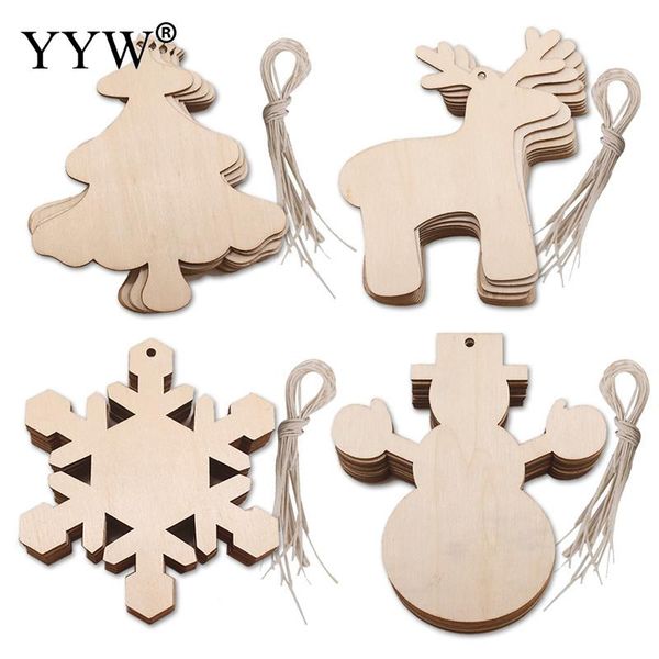 

new year christmas tree ornament wooden hanging pendants gifts snow elk christmas decora adornos de navidad for home decoration