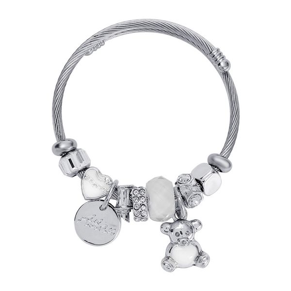 

cute pig luxury personality temperament bracelet adjustable stainless steel bracelet fashion women's simple, Black