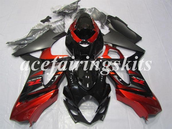 

новый abs мотоцикл полный обтекатели комплект подходит для suzuki gsx-r1000 k7 2007 2008 07 08 кузов набор черный красный