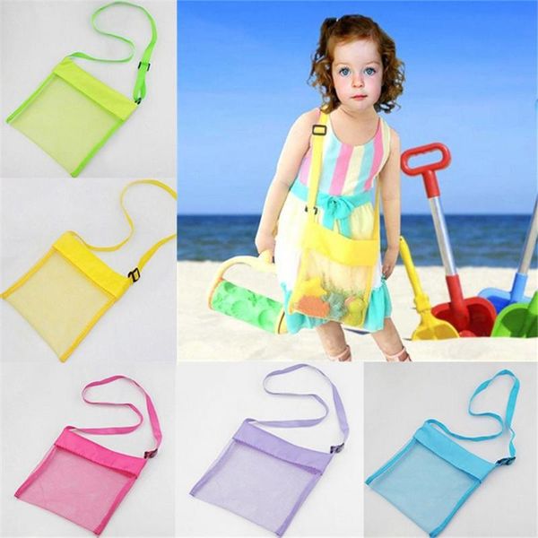 

portable baby toys storage toys pouch tote mesh kids storage sand away beach mesh tool shell collection net bag