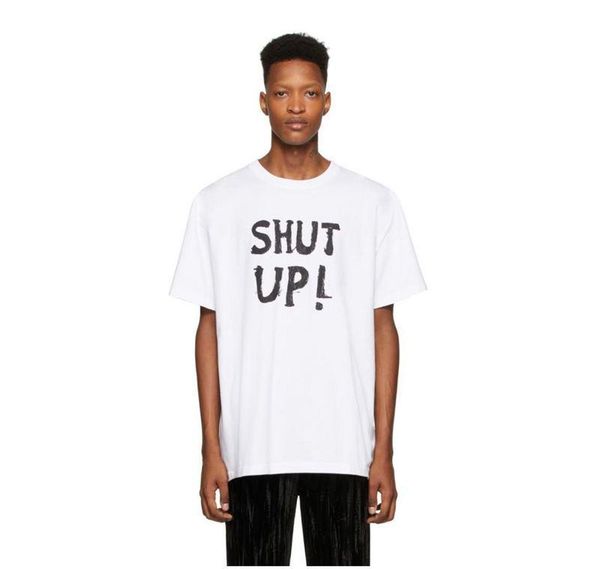 

20ss luxury europe france vetements shut up giraffiti embroidery tshirt fashion mens designer t shirts women clothes casual cotton tee, White;black