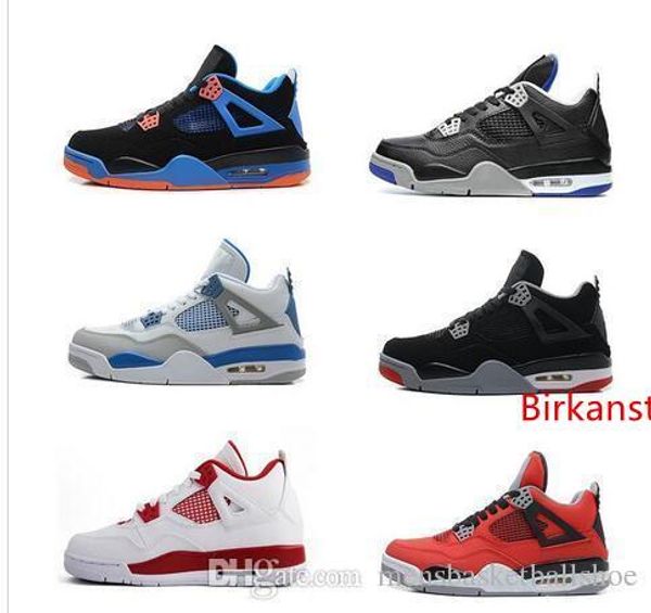 

the 2019 4s men s basketball shoes 4s white cement black red 4 superman fashion sneakers hi- 40-47
