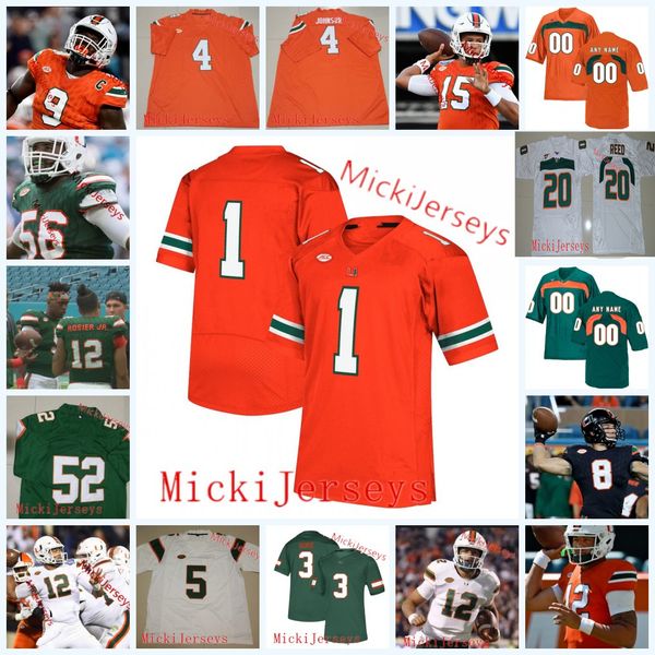 

Custom Miami Hurricanes Football Jersey Chad Thomas George Mira Vinny Testaverde Jim Dooley Bernie Kosar Frank Gore Andre Johnson Jersey