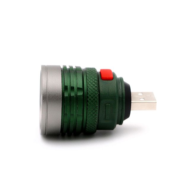 

мини usb светодиодный фонарик flash light портативный usb зарядка фонарь компьютера свет 3-mode лампа army green