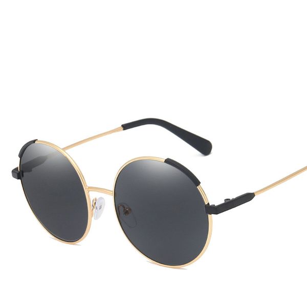 

mincl brand new metal sunglasses men women round sunglass punk coating glasses vintage circle eyewear male for driving fml, White;black
