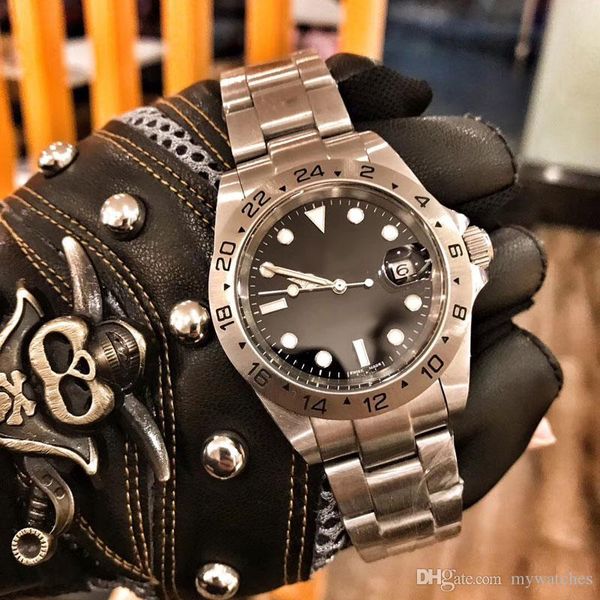 

new men's watches wristwatches mechanical automatic 316l stainless steel band sapphire 42mm dial luminous watch for men gift, Slivery;brown