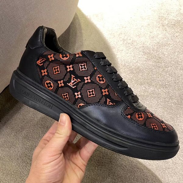 

2020 c10 new fashion casual men's shoes, comfortable luxury men's shoes leather sneakers original box packaging zapatos hombre, Black