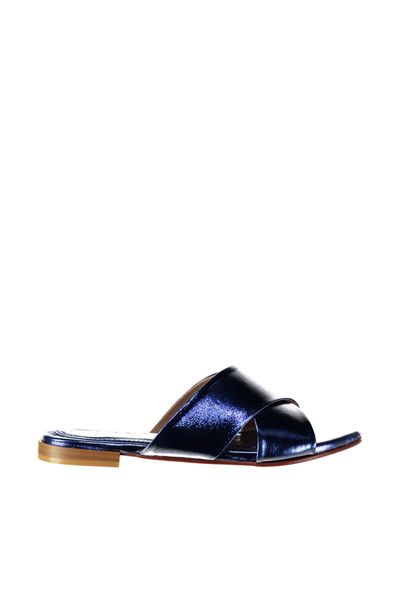 

Pearl Genuine Leather Parlament Blue Women 'S Slippers 120130005467