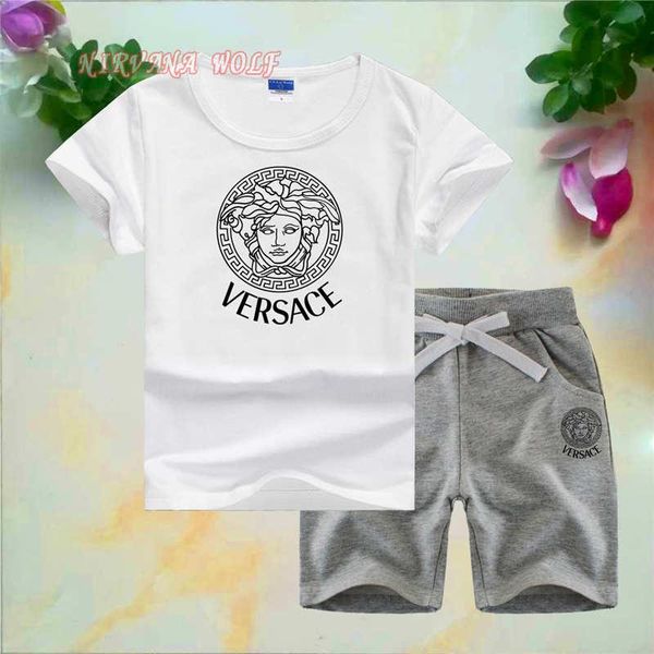 

VSC маленькие дети наборы 1-7T дети футболка короткие брюки чистый цвет 2 шт. / наборы