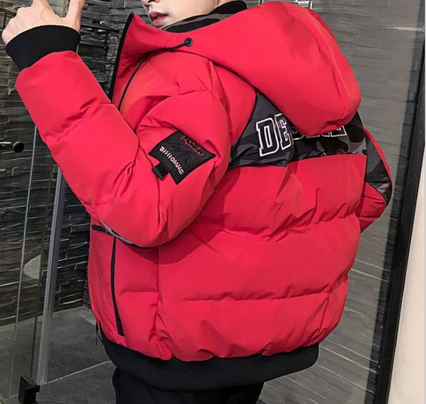 

mens designer jackets men cotton jacket clothing 2020 winter new mens windproof hooded fashion coat bread black blue m-4xl