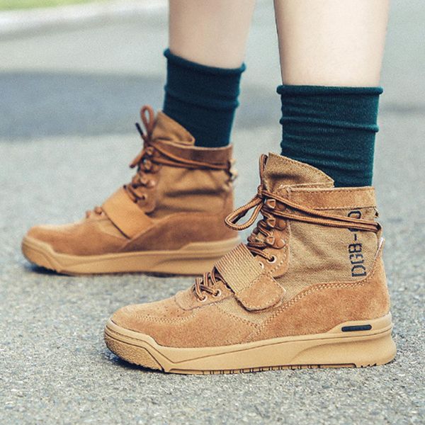 

women's ankle boots punk autumn leather ladies shoes lace-up platform shoes casual outdoor winter boots for women plus size35-42, Black