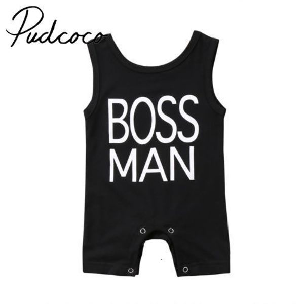 

Pudcoco Newborn Infant Baby Boy Clothes Cotton Pullover Letter O-neck Short Romper Outfits 0-24m Pudcoco