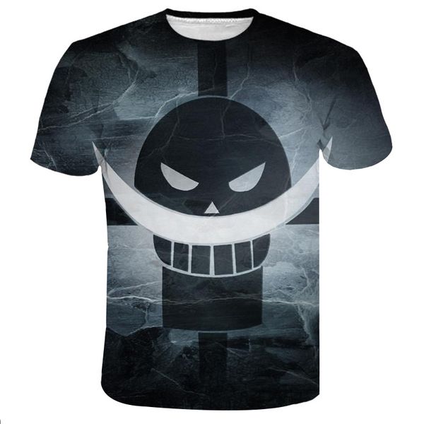 

one piece luffy t shirt casual tshirt homme o neck streetwear man t-shirt boys clothes anime summer tees, White;black