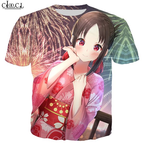

аниме кагуя sama love is war t shirt мужчины женщины 3d печати shinomiya кагуя с коротким рукавом повседневная tops streetwear tee, White;black