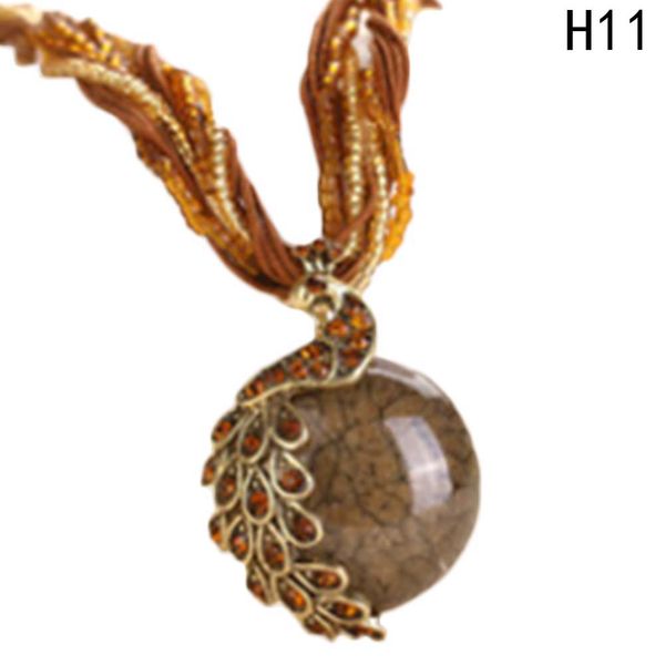 

exquisite peacock pendant necklace fashion charm crystal jewelry for lady banquet sweater necklace accessories, Silver
