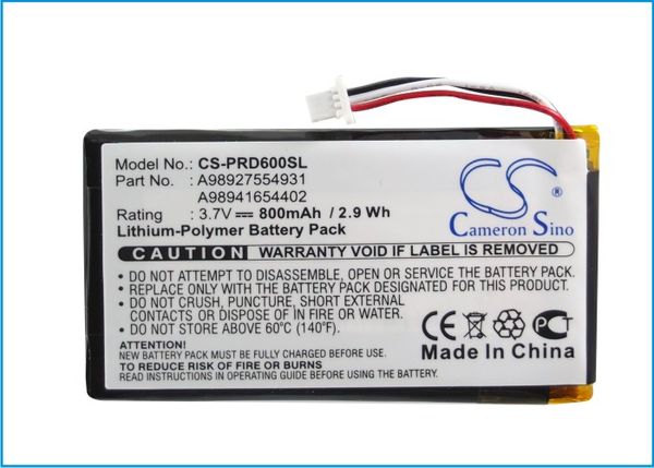 

cameron sino 800mah аккумулятор a98927554931, a98941654402 для sony prs-600, prs-600/bc, prs-600 / rc