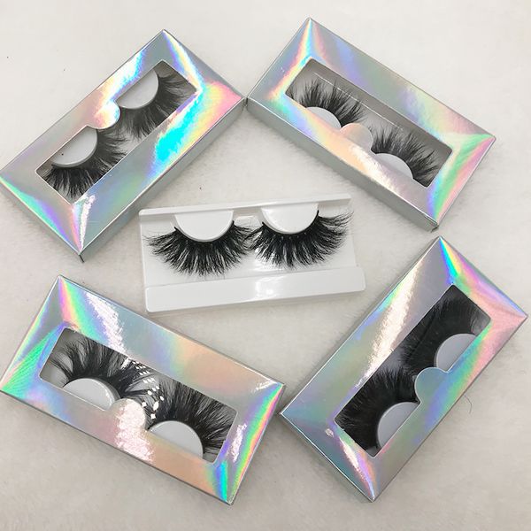 Super Long 25 milímetros 3D 5D Mink cílios Embalagens personalizadas Logo Privada Lashes Livro Natural grossas Lashes dramáticas