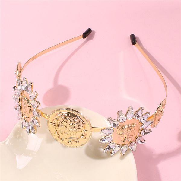 

новая мода повязка для женщин суд стиль ретро творческий сплав rhinestone головную повязку дама элегантного восхитительные аксессуары для во, Golden;white