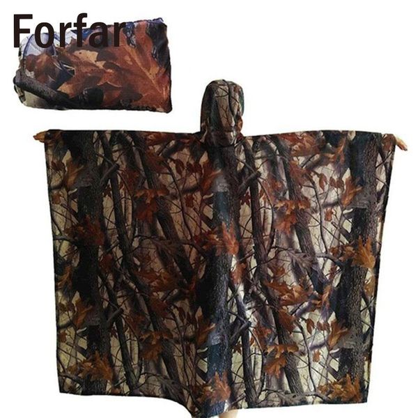 

camouflage camping raincoat emergency poncho jacket tent fishing travel multifunctional durable