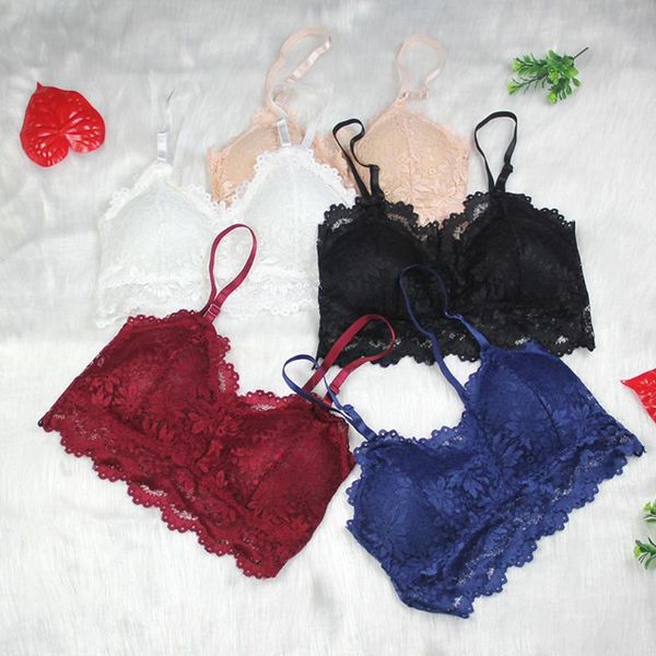 

solid women wrap chest strap bra summer sports bottoming underwear, Black;white