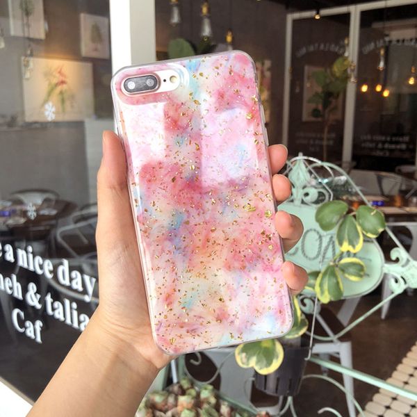 

Glitter Marble TPU Case For iPhone Xr Xs MAX X XS 6 6s 7 8 Plus Girls Woman Smooth Protective Cover