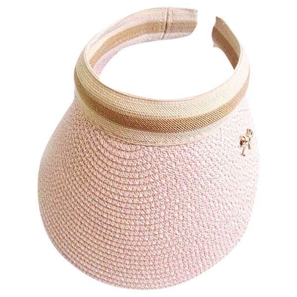 

jaycosin 2019 new woman's sun hats female bowknot visor caps hand made diy straw summer cap casual shade hat empty hat beach, Blue;gray