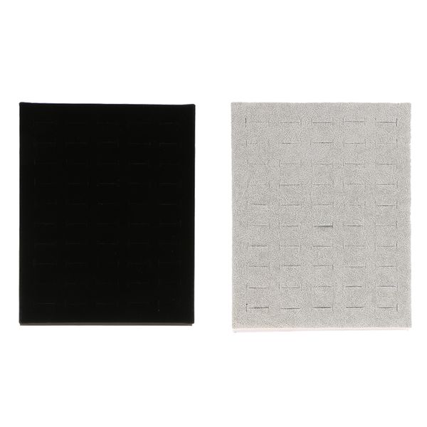 

velvet 50 slots ring organizer l-shape pad shop counter display finger ring insert organizer, Pink;blue