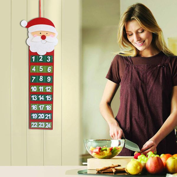 

christmas decorations ornaments for home tree decor christmas advent calendar & pockets felt kids wall hanging countdown decors