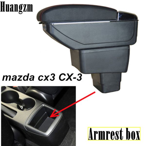 

for 2 skyactiv version cx3 cx-3 armrest box central store content box with cup holder ashtray usb cx 3 armrests cx3