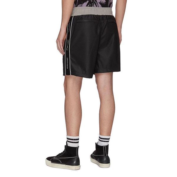 

fashion summer usa side logo 3m reflective mesh polyster shorts women men high street middle pants jogging shorts, White;black