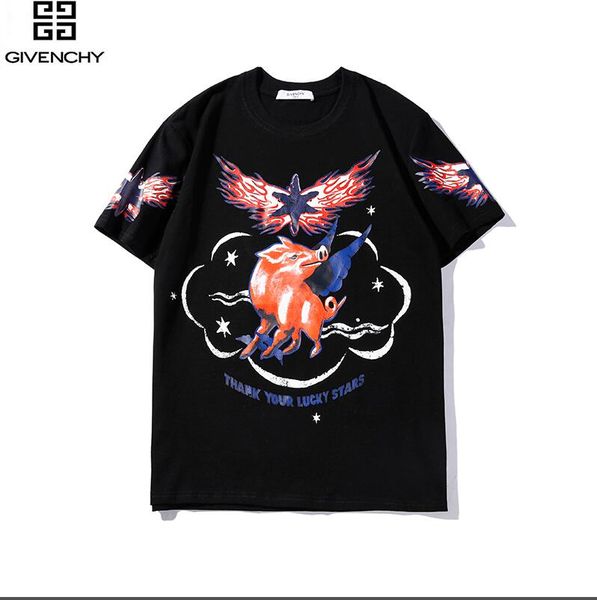 

2019 men's t-shirt fashion men's summer casual solid color letters street clothing t-shirt rivet cotton blend round neck short sle, Black
