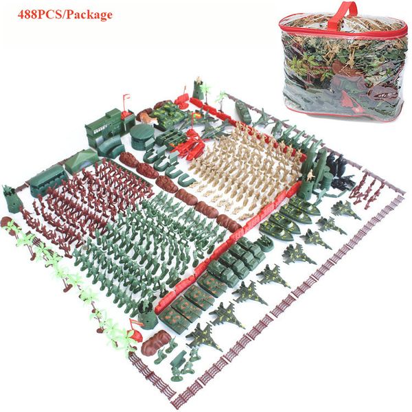 

488pcs военная база army men - world war set boys подарки