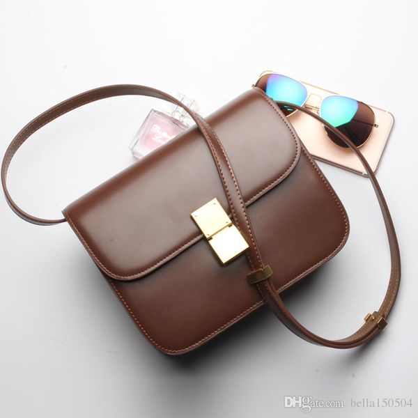 

luxury designer 20cm quilted package box bag genuine leather classical mini single flap evening bag woc messenger bags