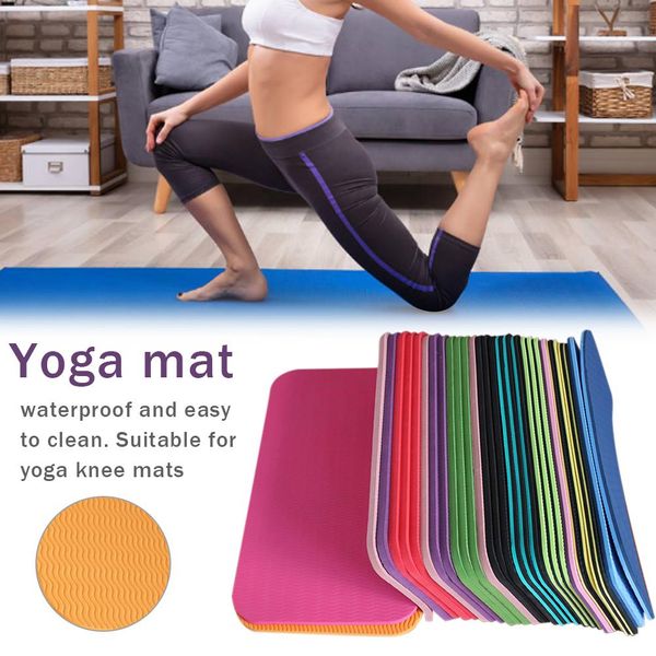 

23x12cm yoga knee pad non-slip moisture-resistant yoga mat for plank pilates exercise flat support cushion random color