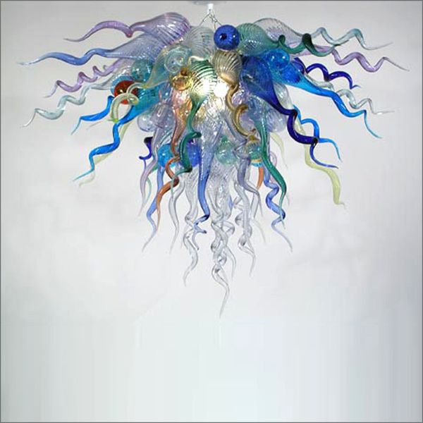 

new house decoration home decoration blown glass led chandelier customized colored led bulbs blown flush mount pendant lamps