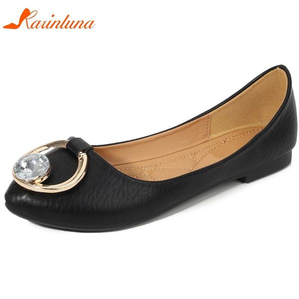 

karin new arrivals 2020 comfortable shoes woman flats female slip on metal decoration dropship soft casual flats women shoes, Black