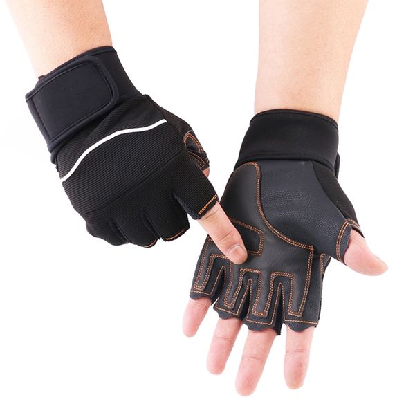 

fashion half finger men cycling gloves anti-slip breathable men outdoor sports cs guantes mujer male fingerless fitness gloves, Blue;gray