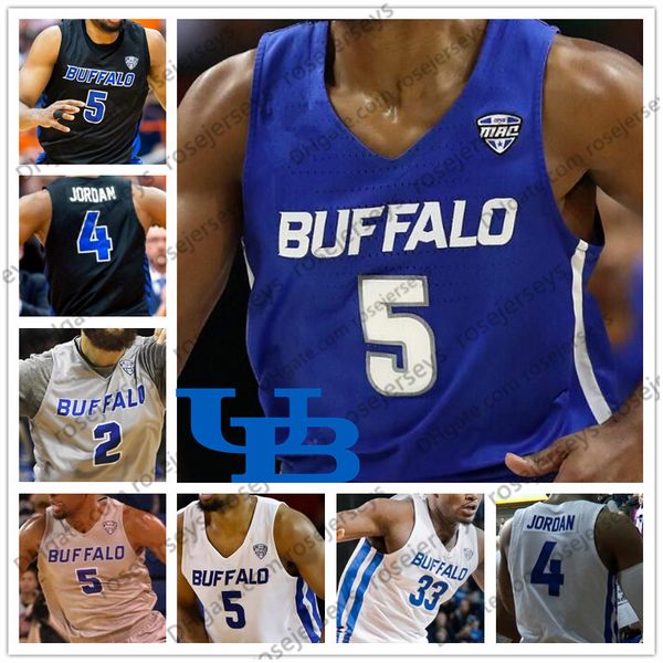 

custom ncaa buffalo bulls 2019 basketball any name number blue gray black white 5 cj massinburg 33 nick perkins davonta men youth jersey