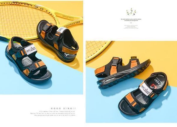 

children sandals boys and girls sandals 2020 new arrivals, Black;red