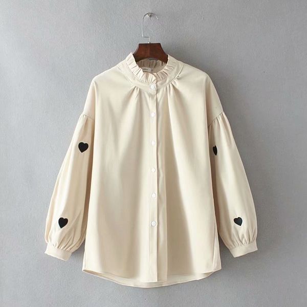 

plus size sweet style peter pan collar cotton women white blouse 2019 new spring casual ladies borduran lanterns sleeves