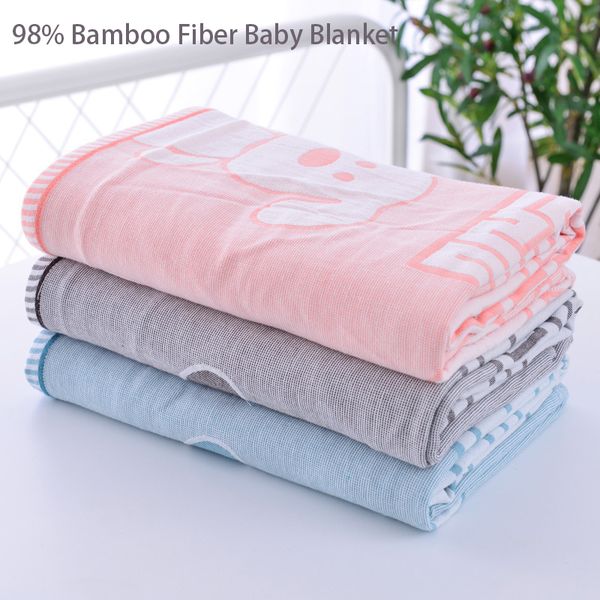 

98% bamboo fiber super soft baby blankets muslin swaddle game blanket baby milestone blanket wrap quilt toy mat 100*100cm